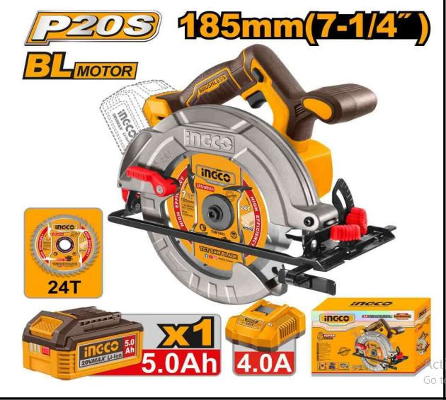 Ingco CSLI18513 cordless circular saw