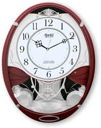 Ajanta Wall Clock – Classic Musical Pendulum Quartz Wall Clock – Pendulum Clock with Decorative Daimonds – 3927