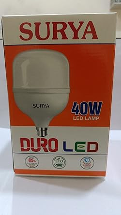 40W Surya Duro LED Bulb, B22/E27 White/6500K