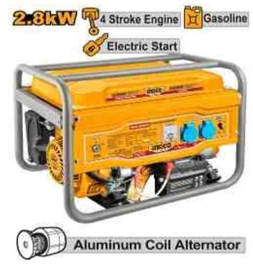 Ingco GE30005-1 Gasoline Generator, 2.8KW