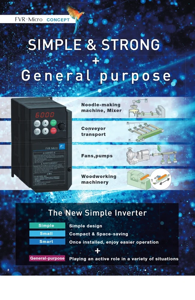 FUJI MICRO AC DRIVE-FVR0.75AS1S-4E, 3 HP